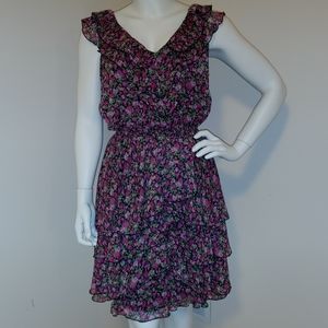 Floral elastic band dress